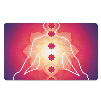 Mandala Chakras Aura Print Polyester Doormat