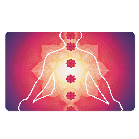 Mandala Chakras Aura Print Polyester Doormat