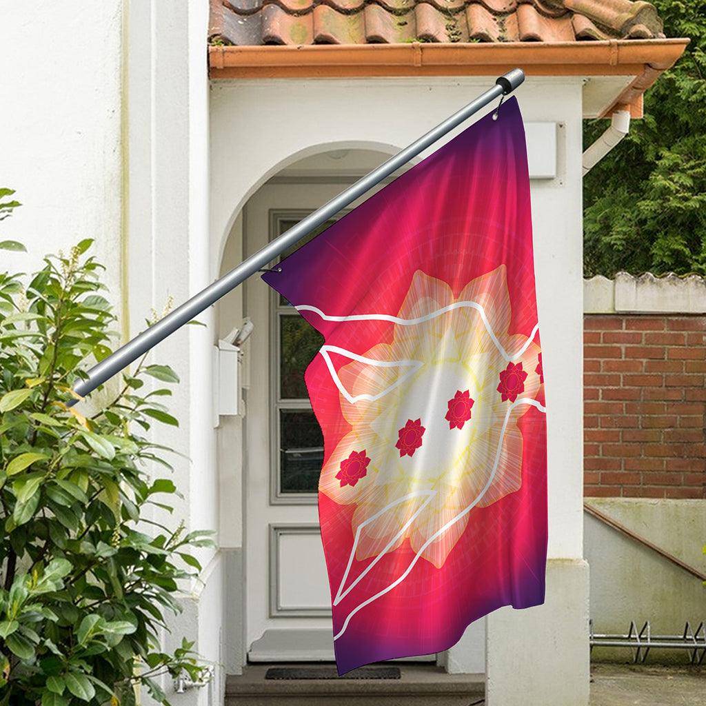 Mandala Chakras Aura Print Polyester Flag