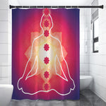 Mandala Chakras Aura Print Premium Shower Curtain