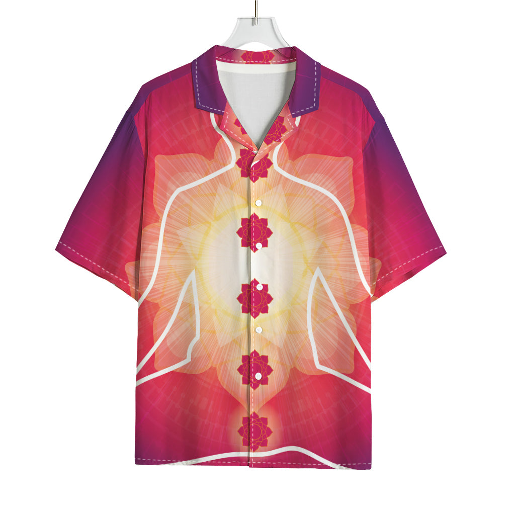 Mandala Chakras Aura Print Rayon Hawaiian Shirt