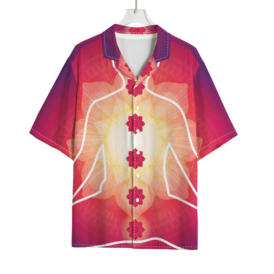 Mandala Chakras Aura Print Rayon Hawaiian Shirt