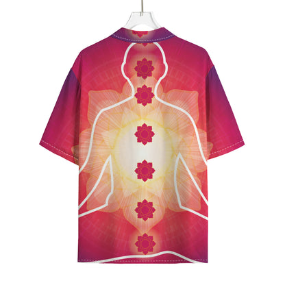 Mandala Chakras Aura Print Rayon Hawaiian Shirt