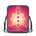 Mandala Chakras Aura Print Rectangular Crossbody Bag