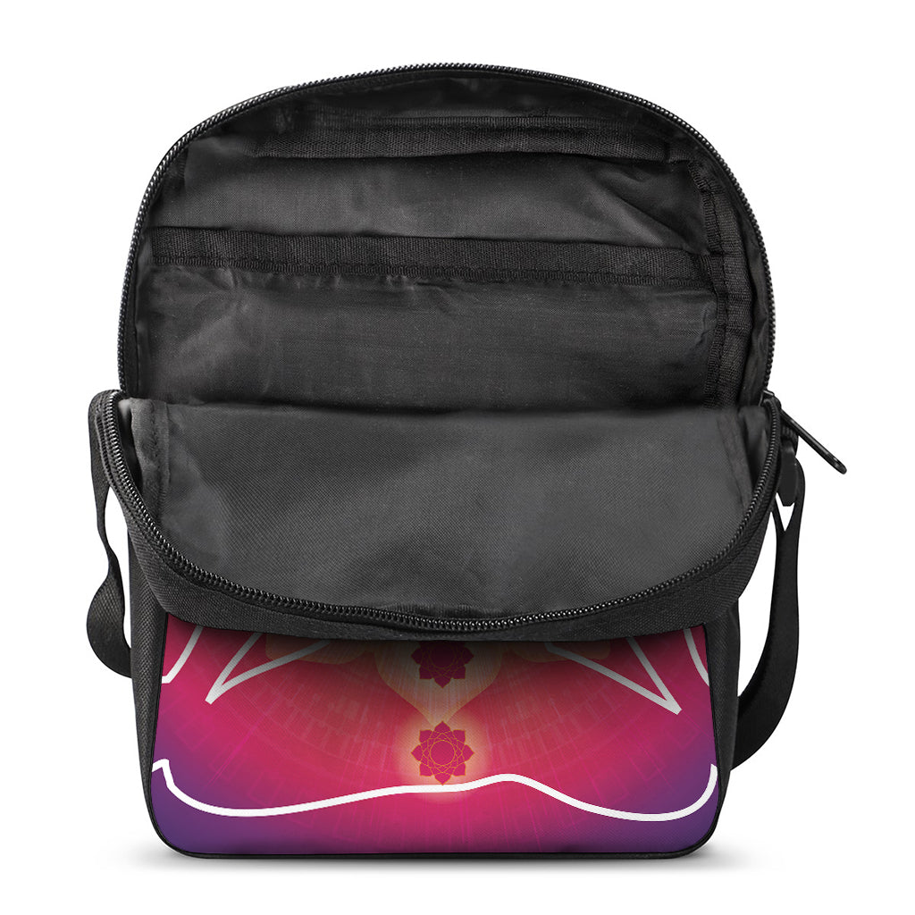 Mandala Chakras Aura Print Rectangular Crossbody Bag