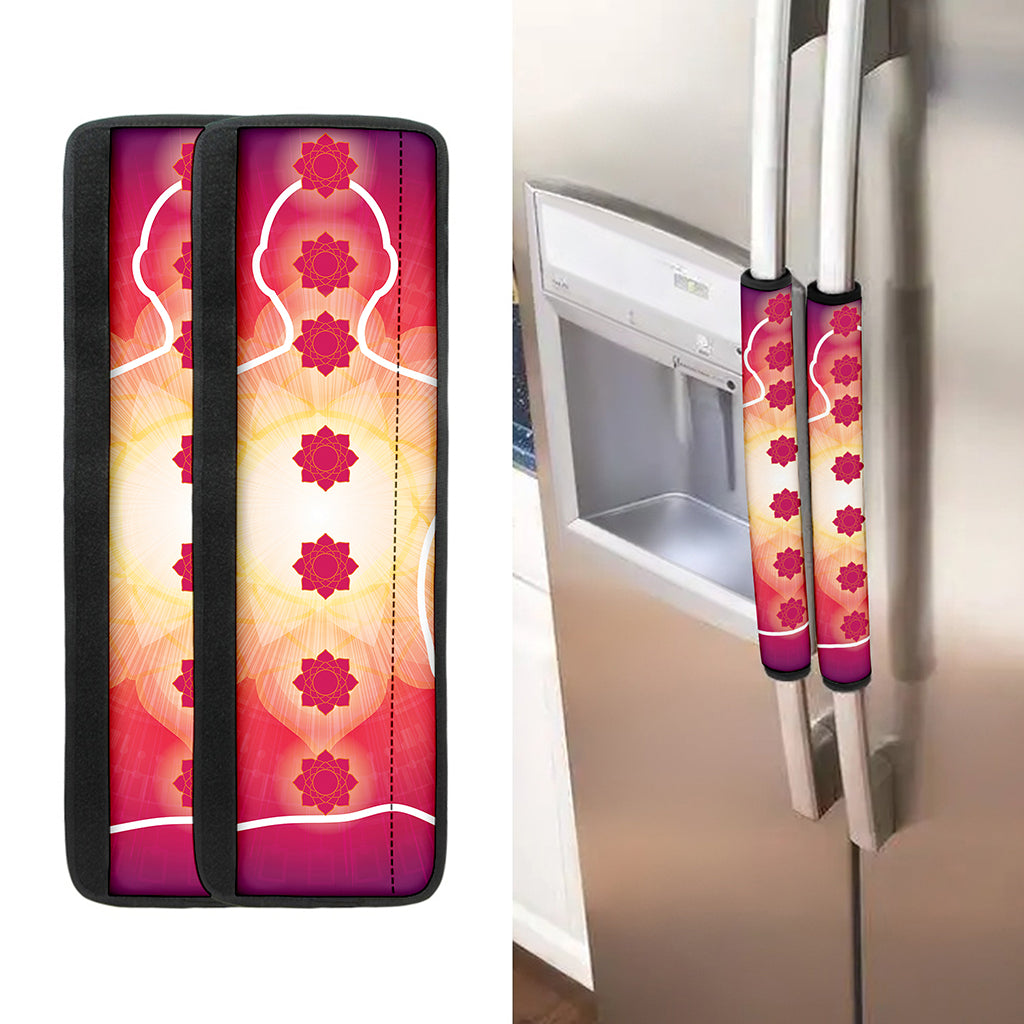 Mandala Chakras Aura Print Refrigerator Handle Covers