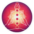 Mandala Chakras Aura Print Round Blanket