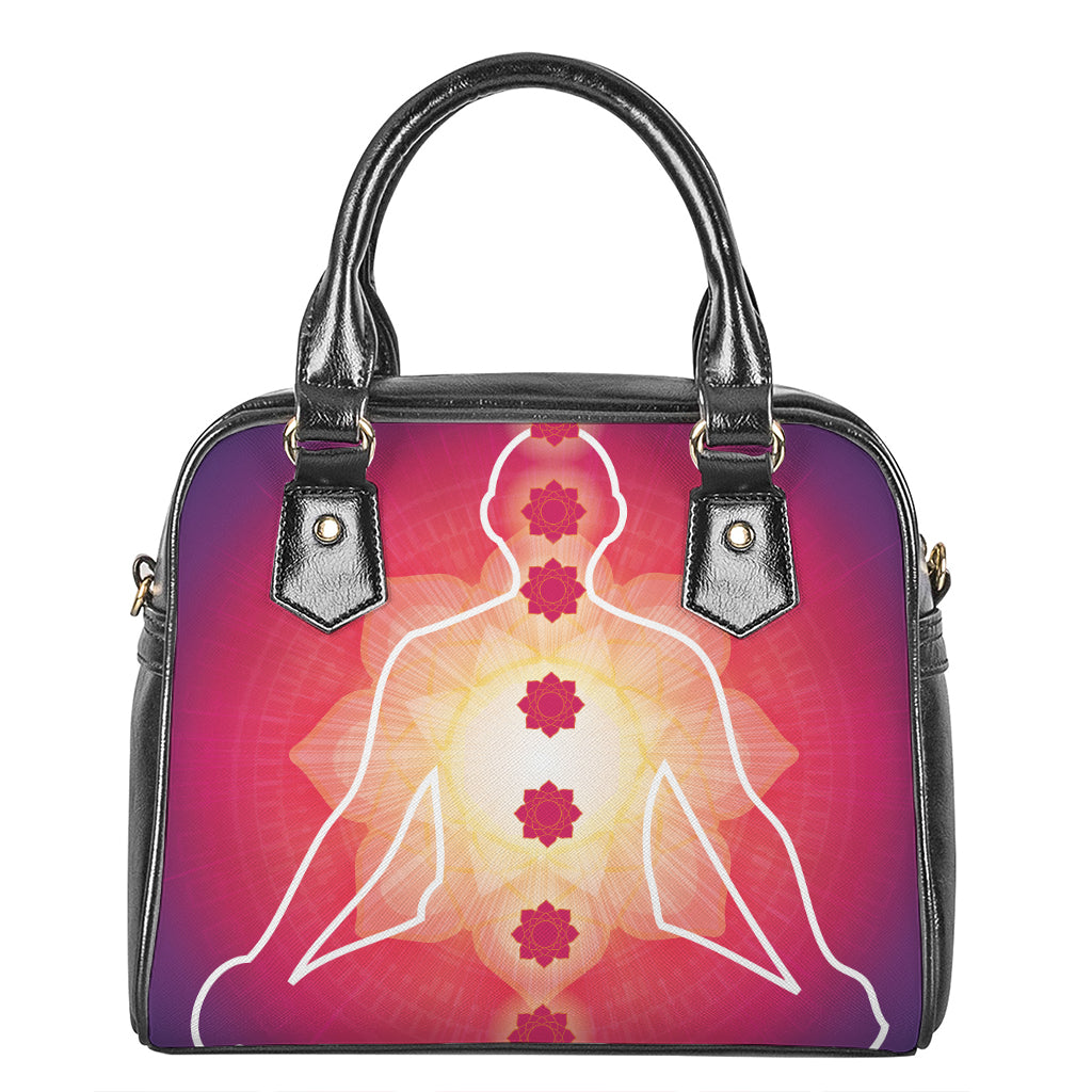 Mandala Chakras Aura Print Shoulder Handbag