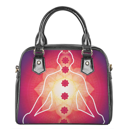 Mandala Chakras Aura Print Shoulder Handbag