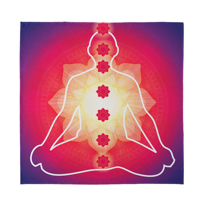 Mandala Chakras Aura Print Silk Bandana