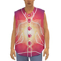 Mandala Chakras Aura Print Sleeveless Baseball Jersey