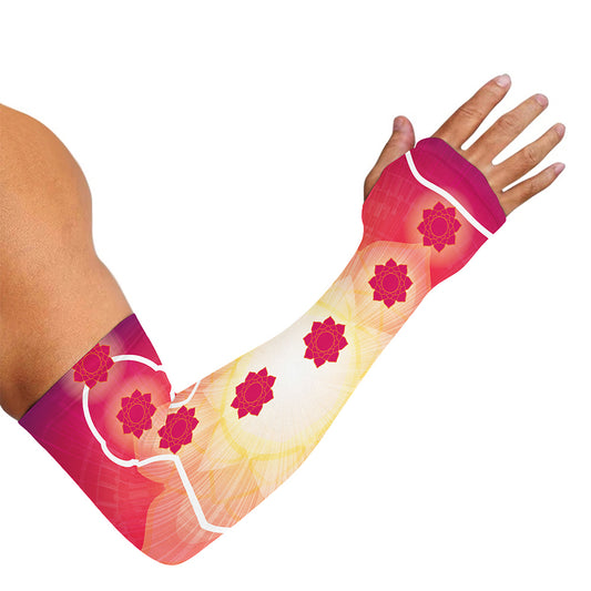 Mandala Chakras Aura Print Sun Protection Arm Sleeves