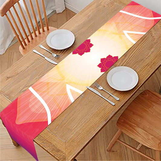 Mandala Chakras Aura Print Table Runner