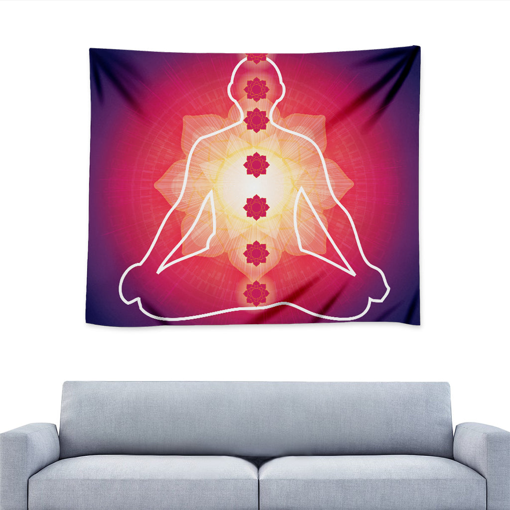 Mandala Chakras Aura Print Tapestry