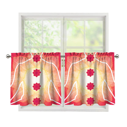 Mandala Chakras Aura Print Tier Curtains