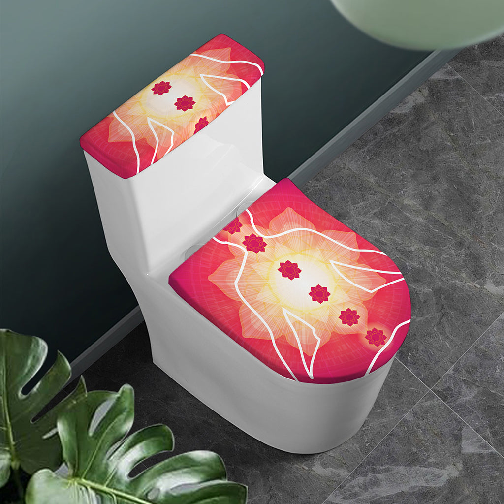 Mandala Chakras Aura Print Toilet Lid And Tank Cover Set