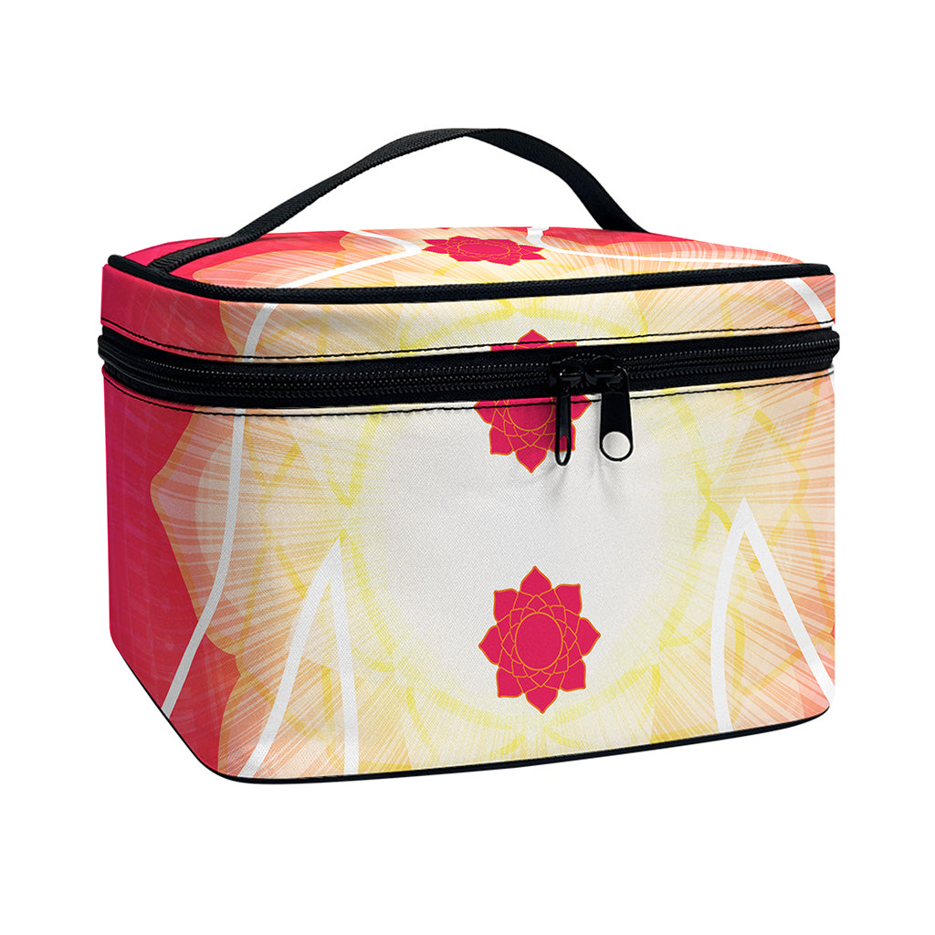 Mandala Chakras Aura Print Travel Makeup Bag
