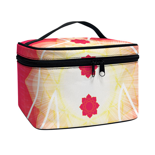 Mandala Chakras Aura Print Travel Makeup Bag