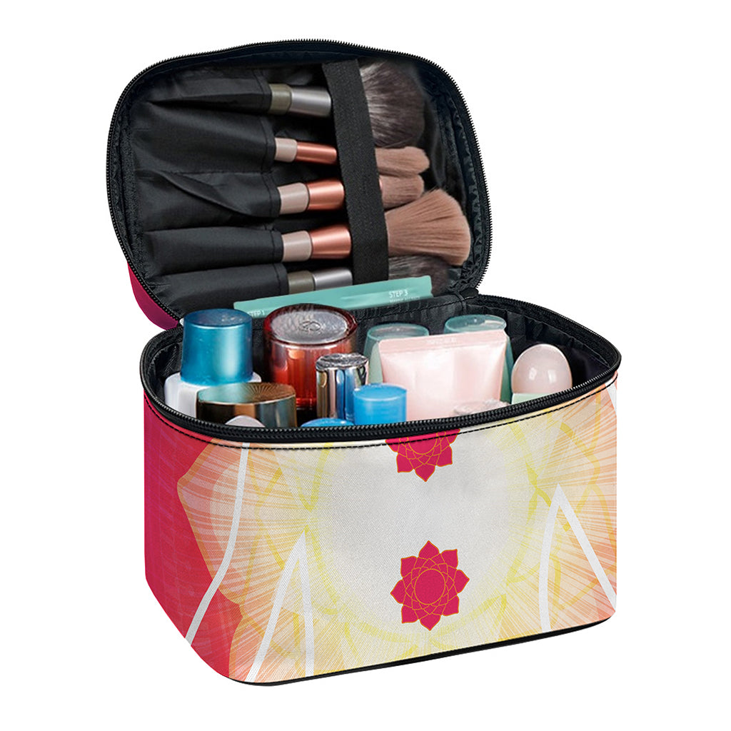 Mandala Chakras Aura Print Travel Makeup Bag