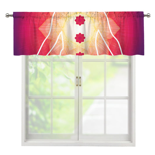 Mandala Chakras Aura Print Window Valance