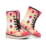 Mandala Chakras Aura Print Winter Boots