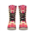 Mandala Chakras Aura Print Winter Boots