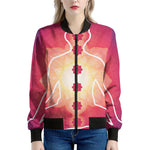 Mandala Chakras Aura Print Women's Bomber Jacket