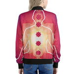 Mandala Chakras Aura Print Women's Bomber Jacket