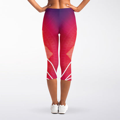 Mandala Chakras Aura Print Women's Capri Leggings