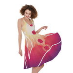 Mandala Chakras Aura Print Women's Sleeveless Dress
