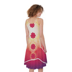 Mandala Chakras Aura Print Women's Sleeveless Dress