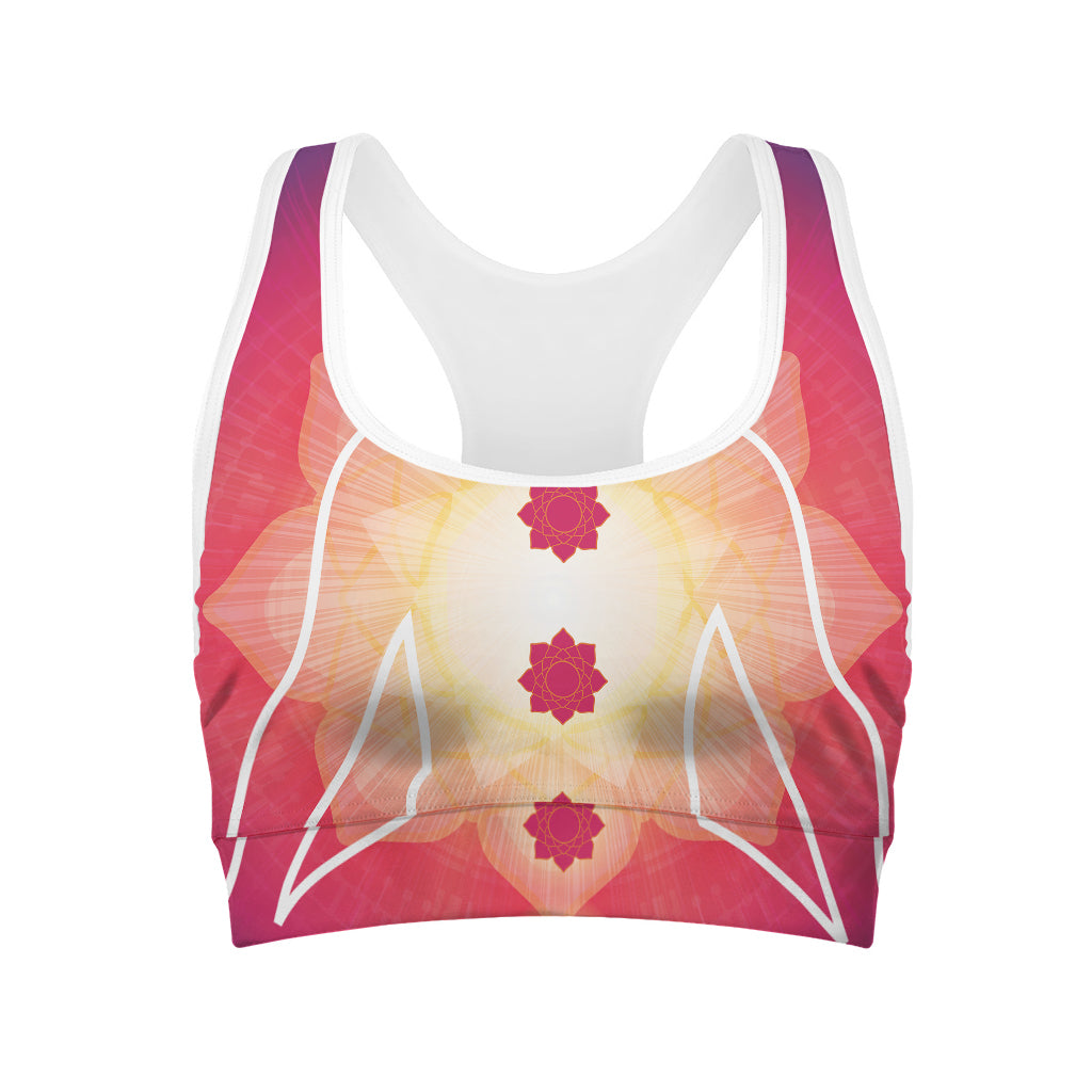 Mandala Chakras Aura Print Women's Sports Bra