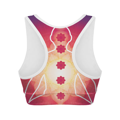 Mandala Chakras Aura Print Women's Sports Bra