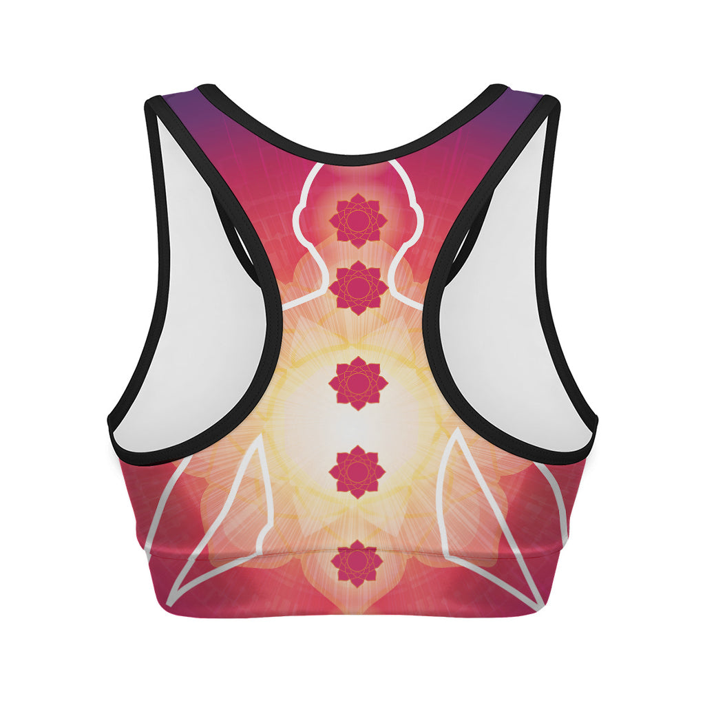 Mandala Chakras Aura Print Women's Sports Bra