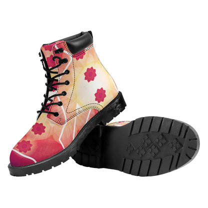 Mandala Chakras Aura Print Work Boots