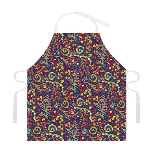 Mandala Floral Bohemian Pattern Print Adjustable Apron