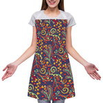 Mandala Floral Bohemian Pattern Print Adjustable Apron