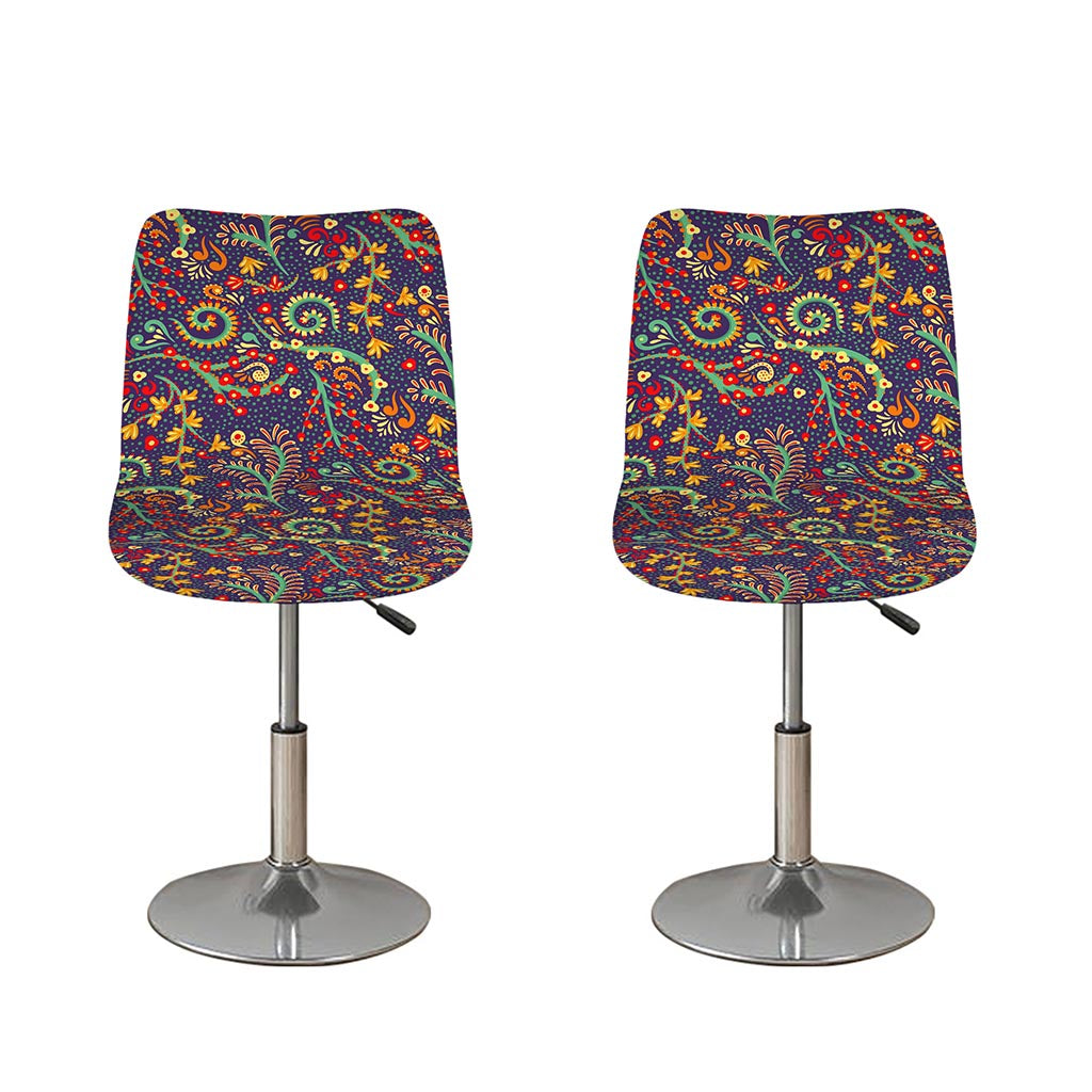 Mandala Floral Bohemian Pattern Print Bar Stool Covers