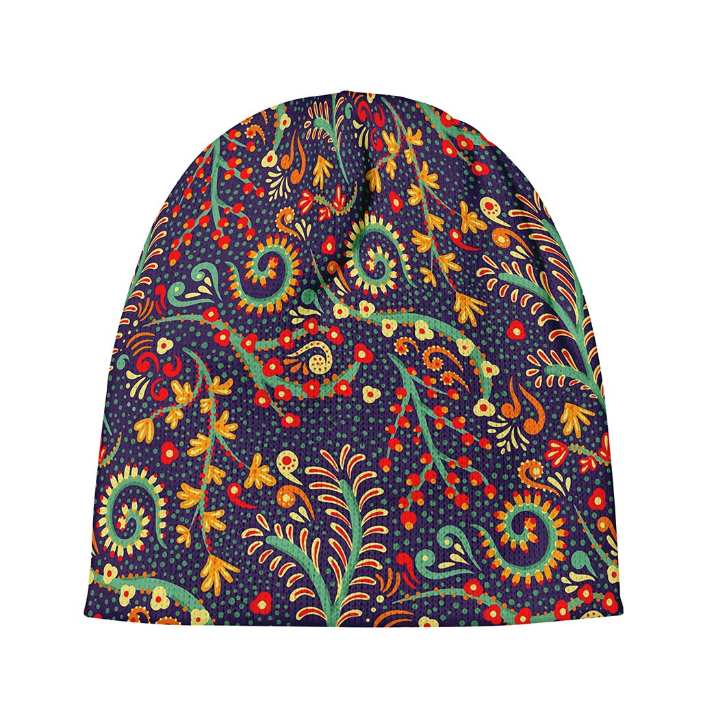 Mandala Floral Bohemian Pattern Print Beanie