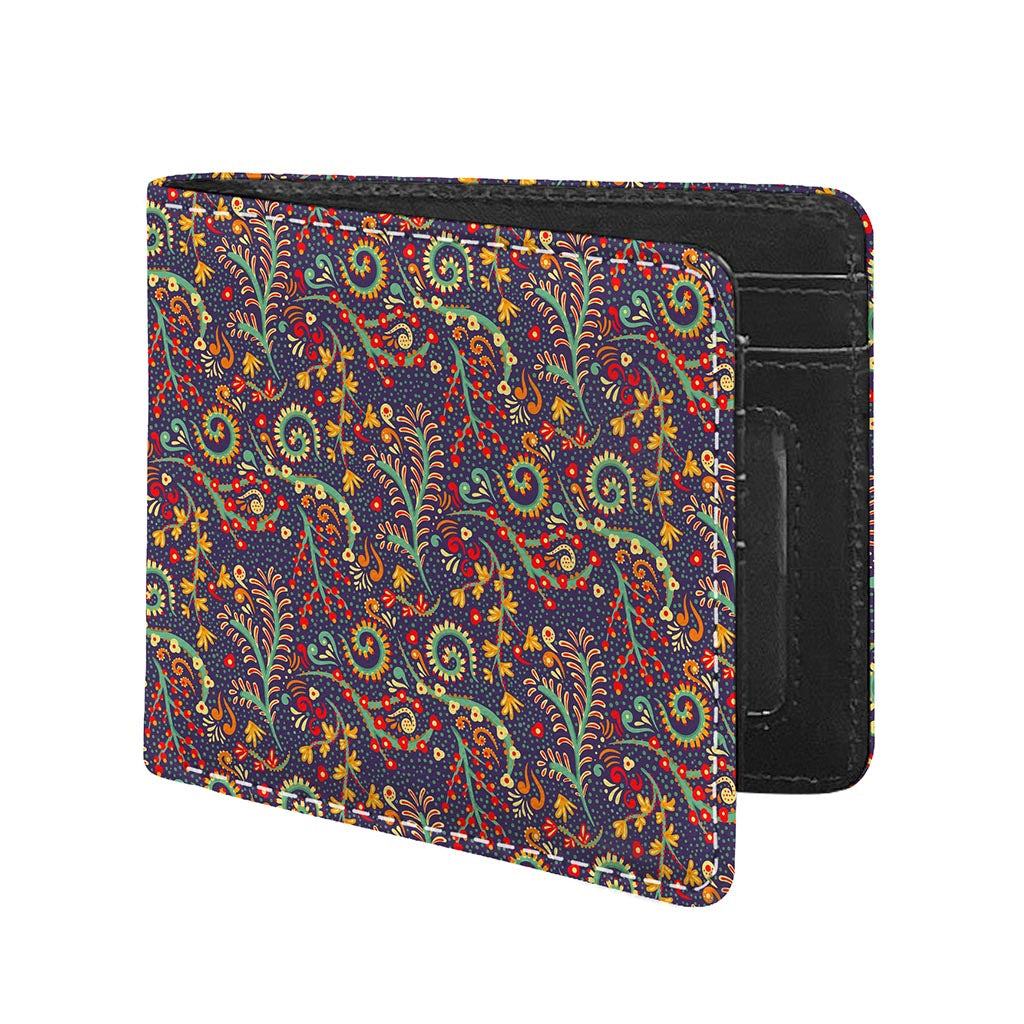 Mandala Floral Bohemian Pattern Print Bifold Wallet