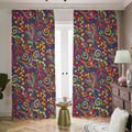 Mandala Floral Bohemian Pattern Print Dimout Pencil Pleat Curtains