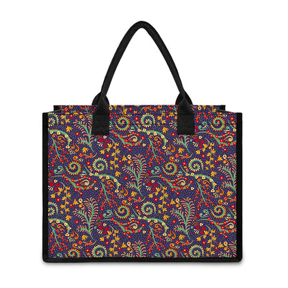 Mandala Floral Bohemian Pattern Print Canvas Tote Bag