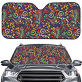 Mandala Floral Bohemian Pattern Print Car Windshield Sun Shade