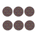 Mandala Floral Bohemian Pattern Print Coaster Set