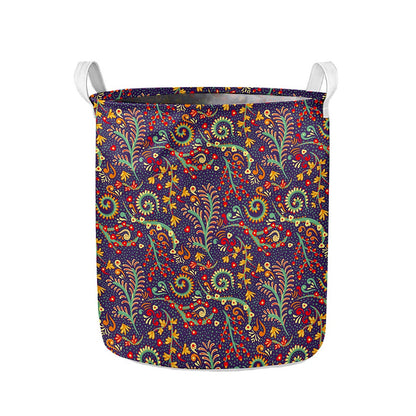 Mandala Floral Bohemian Pattern Print Collapsible Laundry Basket