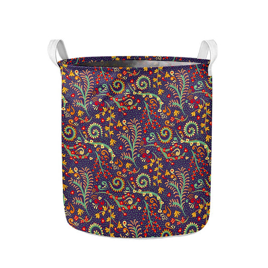 Mandala Floral Bohemian Pattern Print Collapsible Laundry Basket