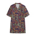 Mandala Floral Bohemian Pattern Print Cotton Hawaiian Shirt