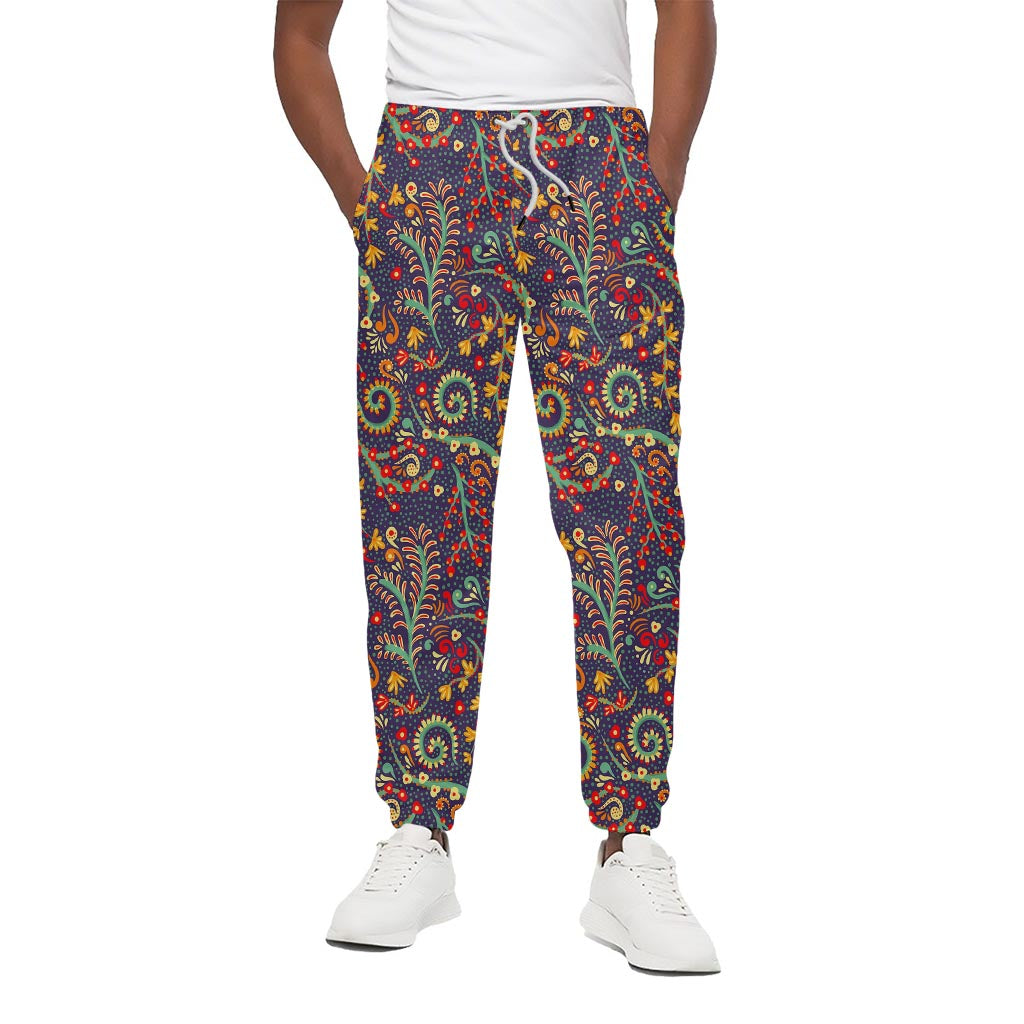 Mandala Floral Bohemian Pattern Print Cotton Pants
