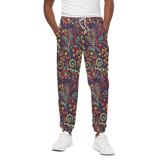 Mandala Floral Bohemian Pattern Print Cotton Pants