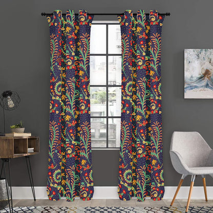 Mandala Floral Bohemian Pattern Print Curtain
